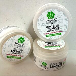 New Hempz Petz paw balm orange citrus & red raspberry protect condition paws new